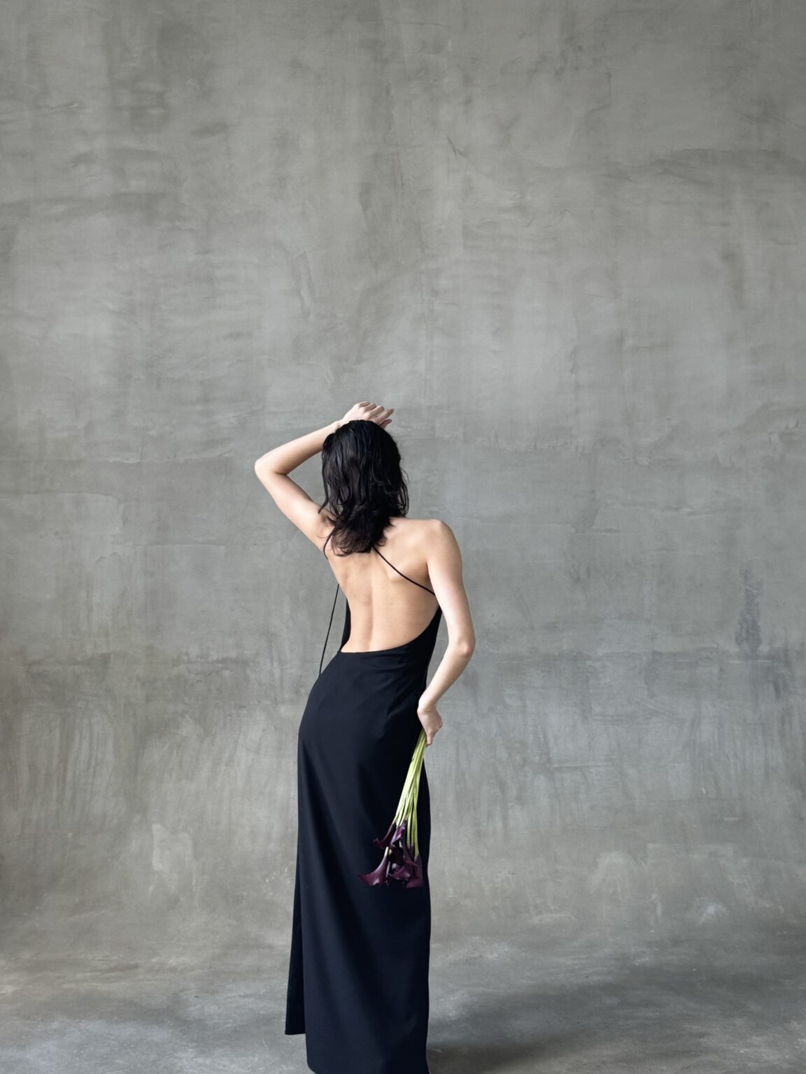 ONE SIDE DRESS MAXI
